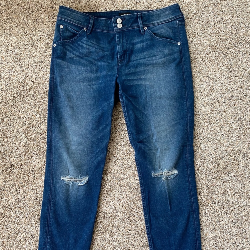 Hudson Crop Colin Skinny Jeans Size 32